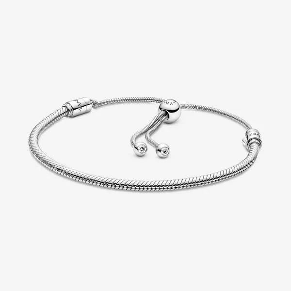 Pulsera de plata 925 tipo snake con cierre deslizable